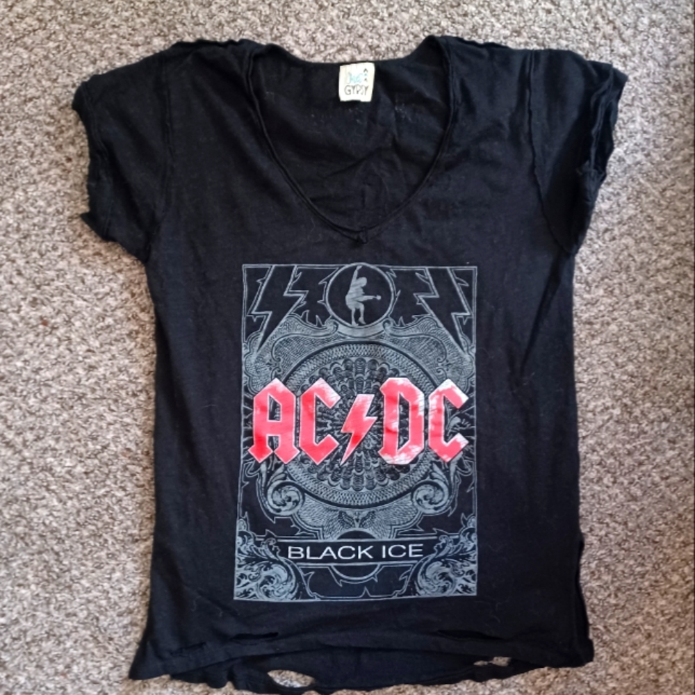 ACDC frayed bottom band tee Jaded Gypsy